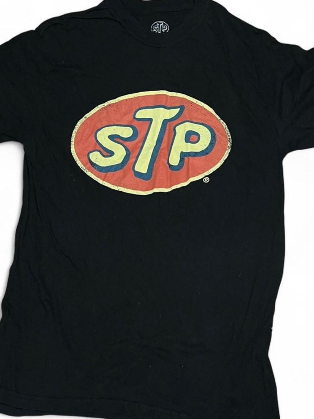 STP Retro Logo Black Short Sleeve Graphic Tee